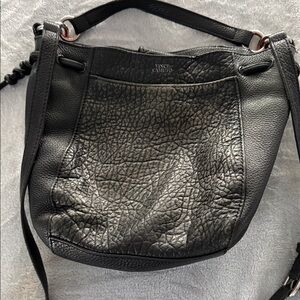 Vince Camuto Textured Black Shoulder Bag
